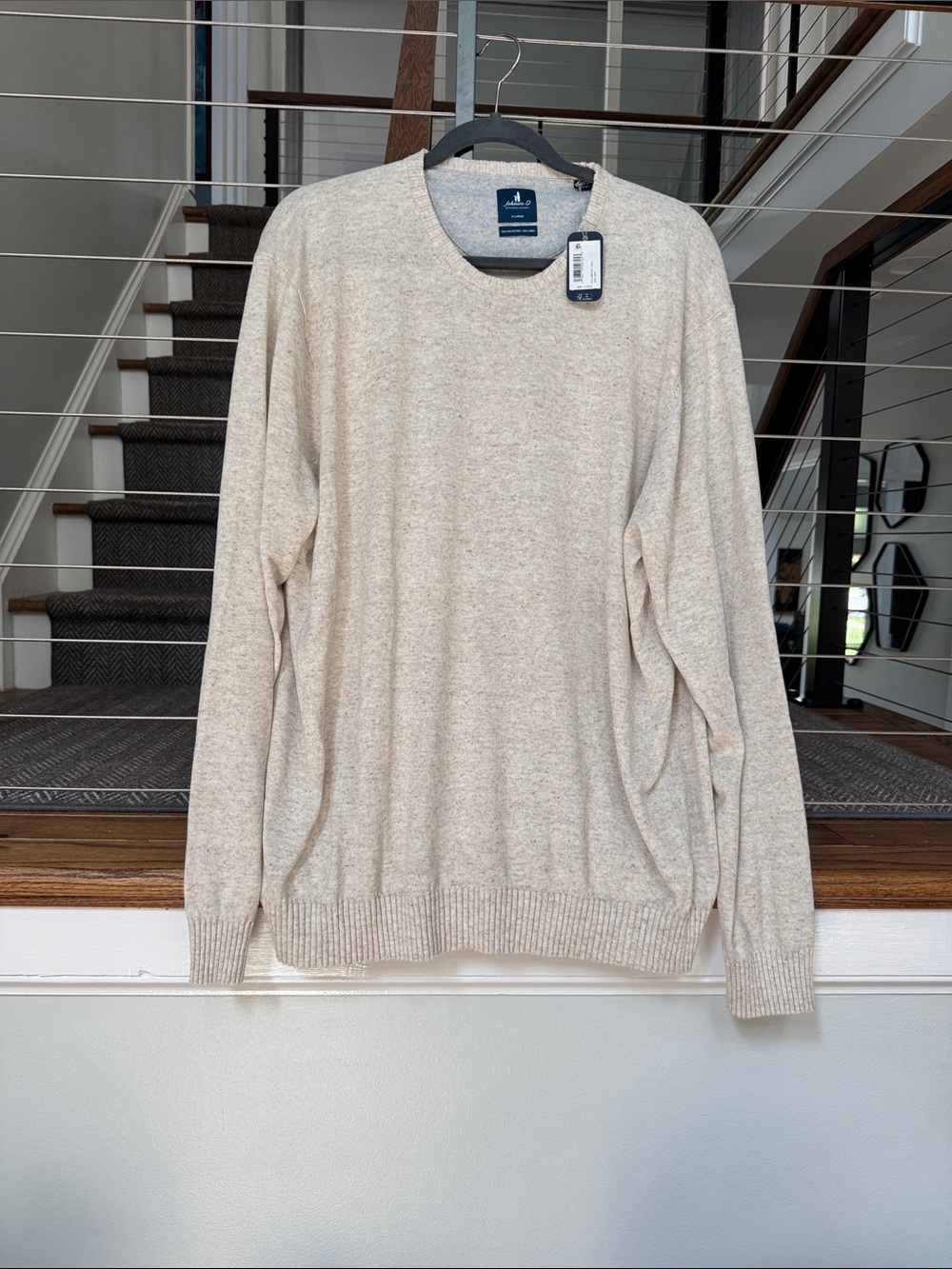 Johnnie-O Men's Crewneck Sweater - Beige - XL